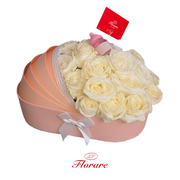 2 Boîte à Fleurs - Berceau pour bébé en fleurs