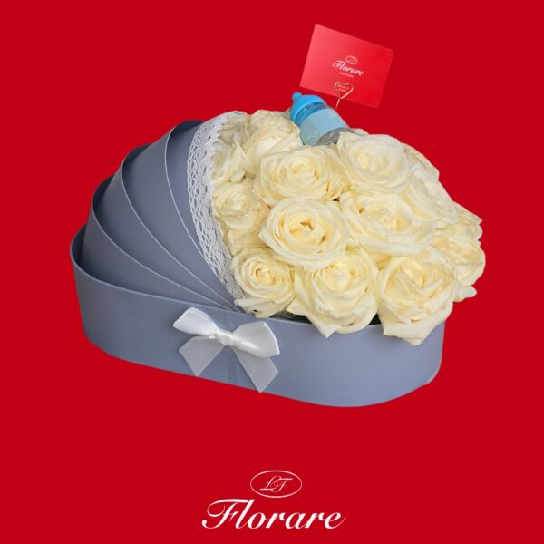 berceau gris Boîte à Fleurs - Berceau pour bébé en fleurs