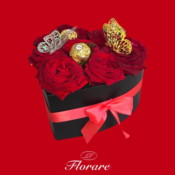 coeur noir Boîte à fleurs - Mon petit Coeur d'Amour